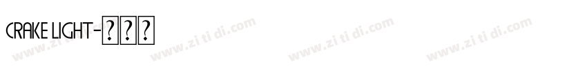 Crake Light字体转换